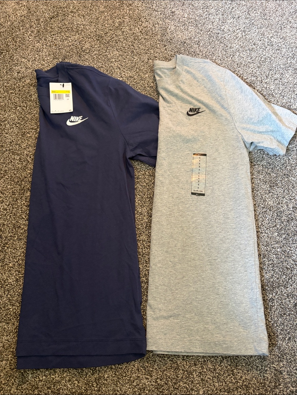Nike Short Sleeve Tees - Navy & Heather Gray